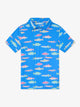 The Get Schooled (Boys Performance Polo)- Blue