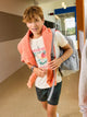 The 70's Sun, Palm & Wave (Youth Non Pocket T-Shirt) - Soft White - Image 2 - Chubbies Shorts