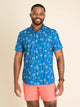 The Brushstroke Palms- Blue (Performance Friday Shirt) - Image 1 - Chubbies Shorts