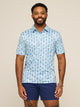 The Miami Mosaic (Performance Polo)- Blue - Image 1 - Chubbies Shorts