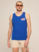 The Ol' College Try (Non Pocket Graphic Tank)- Dark Blue - Image 1 - Chubbies Shorts