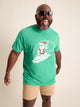 The Ol' Surfin' Nick (Non Pocket T-Shirt) - Bright Green - Image 1 - Chubbies Shorts
