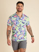 The Retro Exploding Nacho (Performance Polo) - Green - Image 1 - Chubbies Shorts