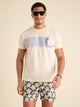 The Tee Time (Non Pocket Graphic T-Shirt) - Oatmeal Heather - Image 1 - Chubbies Shorts