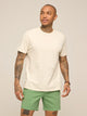 The 24/7, 365 (Essential Non Pocket T-Shirt)- Oatmilk Heather - Image 1 - Chubbies Shorts