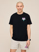 The TriPoint (Non Pocket Graphic T-Shirt)- Black - Image 1 - Chubbies Shorts
