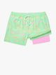 The Turtally Awesomes (Boys Lined Swim Trunk)- Green - Image 1 - Chubbies Shorts