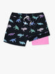 The Turtally Awesomes (Boys Lined Swim Trunk)- Black - Image 1 - Chubbies Shorts